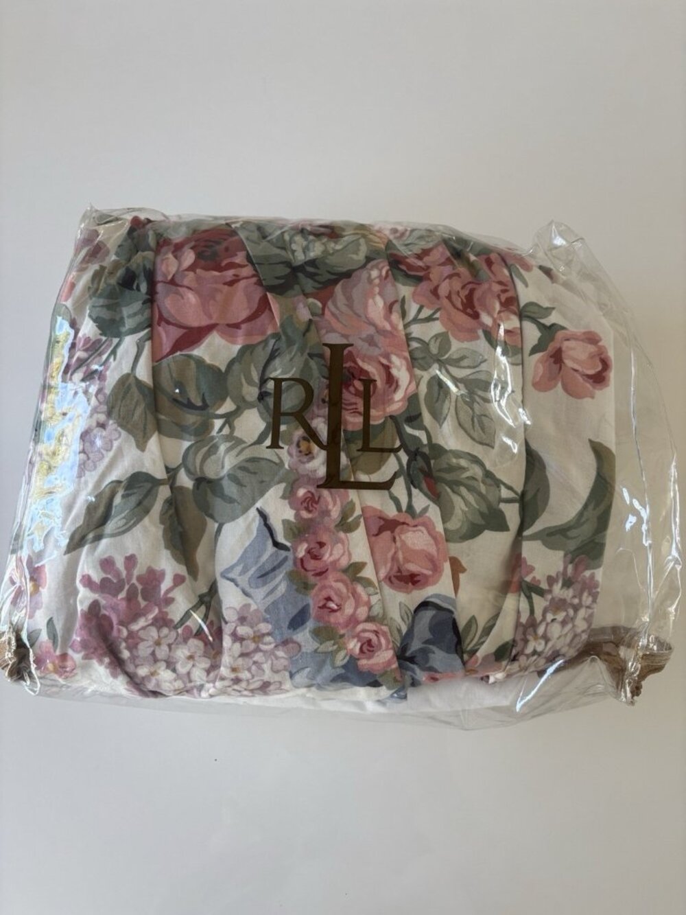 Vtg Ralph Lauren Allison Cottage Floral Dust Ruffle Bed Skirt Queen Size